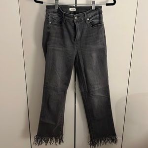 Good American Cropped Frayed Jeans 6/28